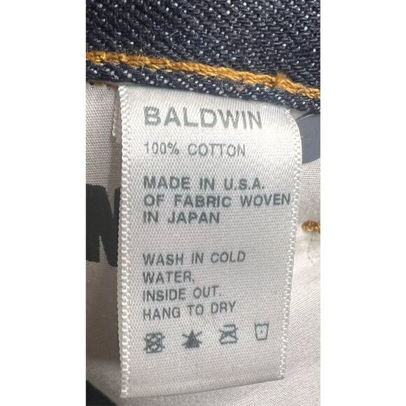 Baldwin The Reed Straight Leg Jean in Dark Wash Selvage Denim Jean NWT Size 28 - Picture 10 of 10